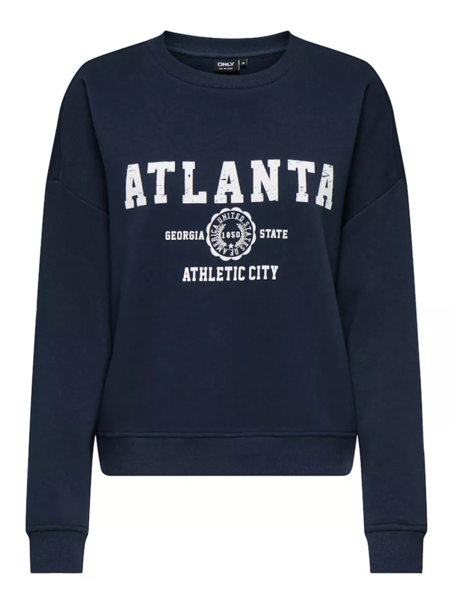 ONLY-ONLSWEAT LIFE L/S CREW O.SIZE STATE-15254183-Sky Captain-MARINE