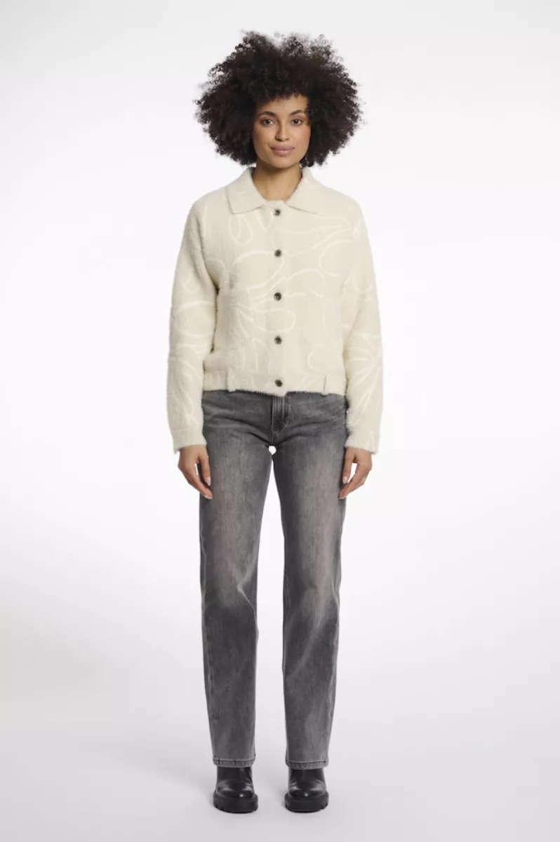 RINO & PELLE-Boxy Jacket-Bubbly.5012511-10964 Flower Doodle-CREME