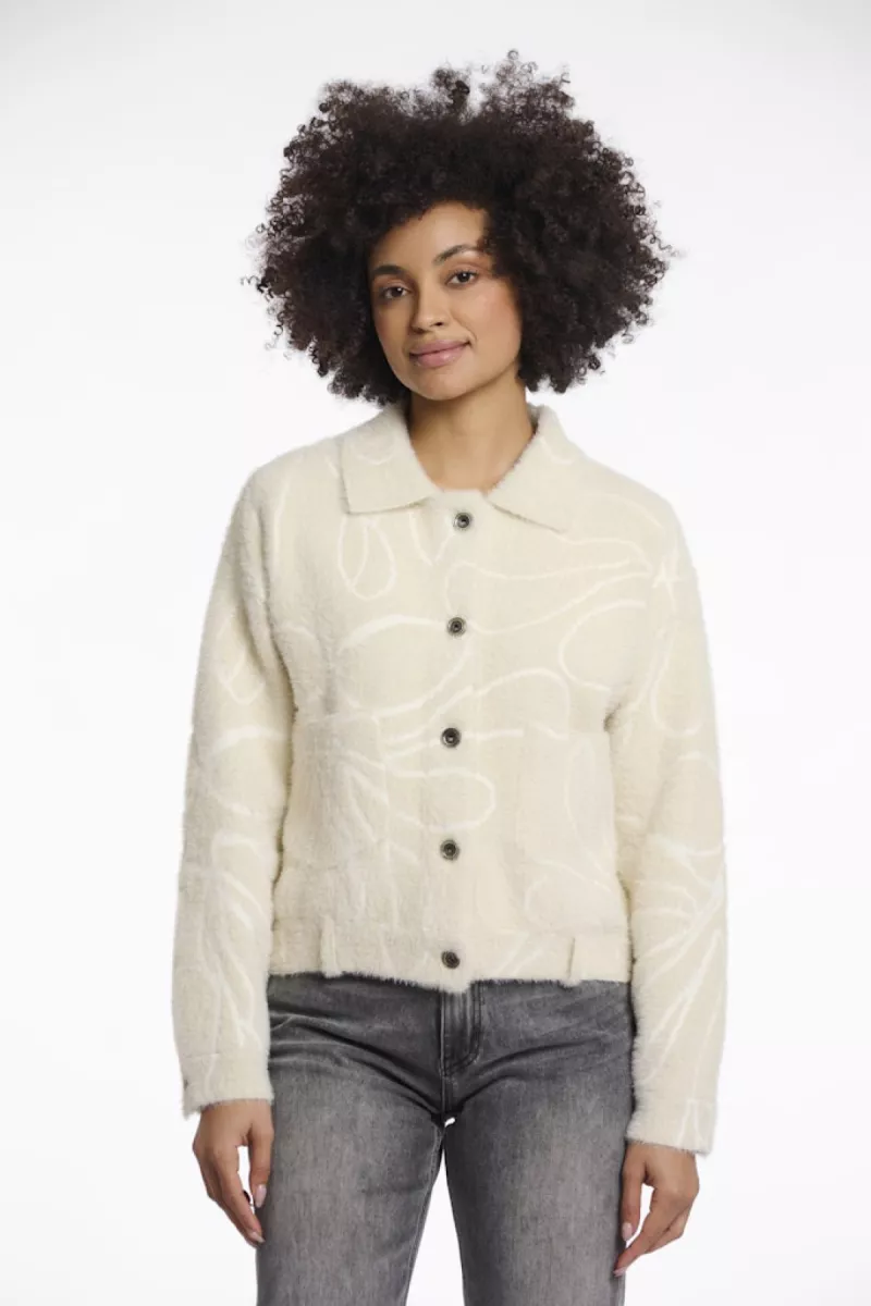 RINO & PELLE-Boxy Jacket-Bubbly.5012511-10964 Flower Doodle-CREME