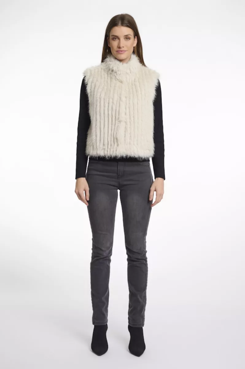 RINO & PELLE-Gilet With Closure-Dava.7002511-9030 birch-CREME