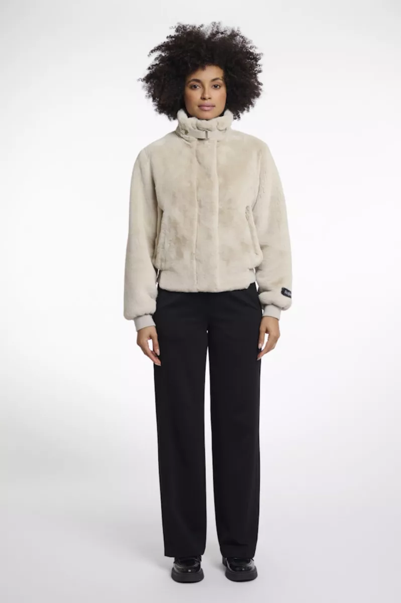RINO & PELLE-Short Fake Fur Jacket-Ambra.7002511-9030 birch-CREME