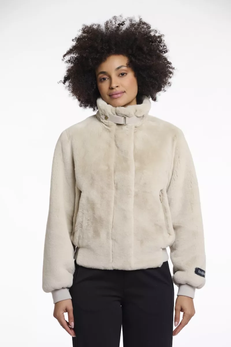 RINO & PELLE-Short Fake Fur Jacket-Ambra.7002511-9030 birch-CREME