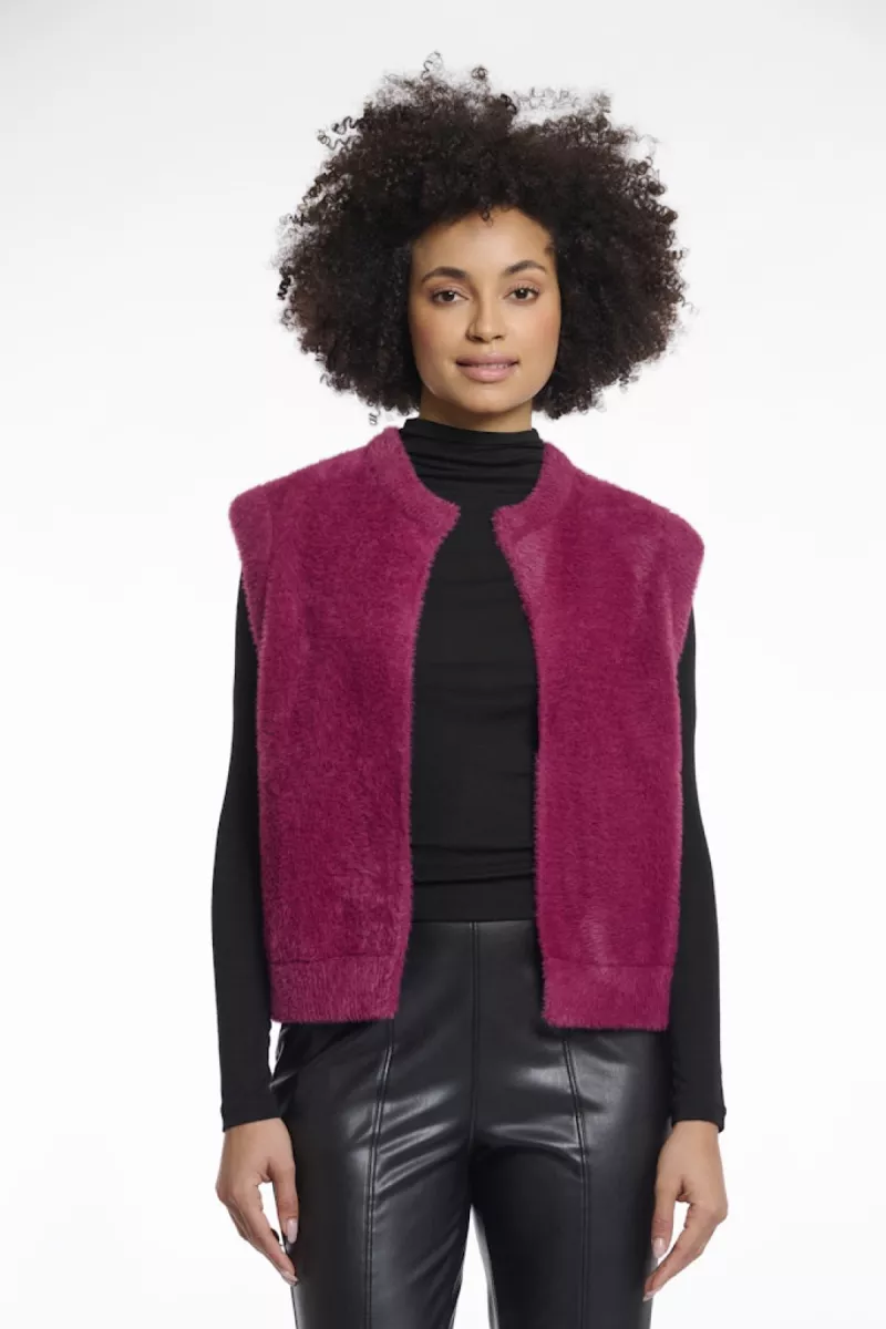 RINO & PELLE-Short Waistcoat-Elona.5002511-10881 Sugar Plum-PAARS
