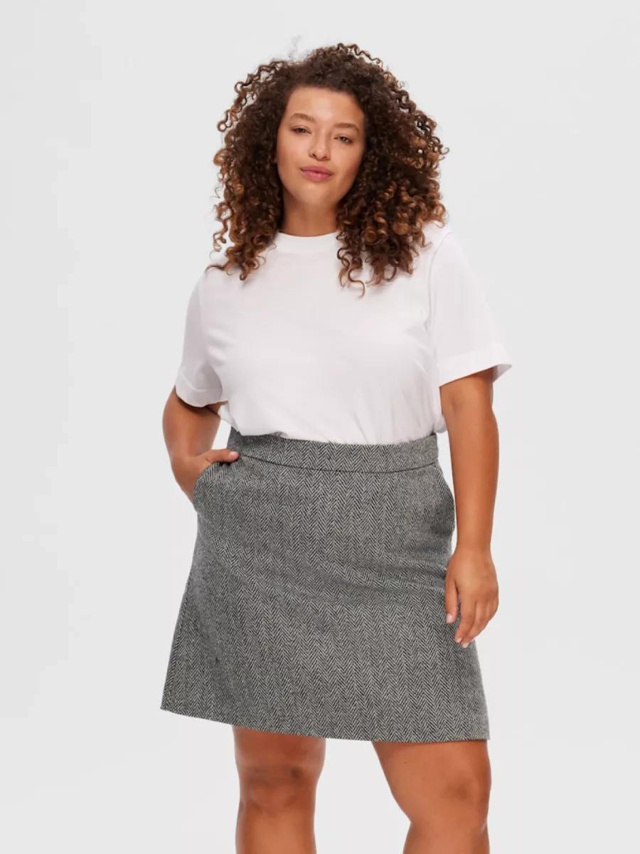 Selected Femme-SLFESSENTIAL SS BOXY TEE NOOS-16087919-Bright White-WIT