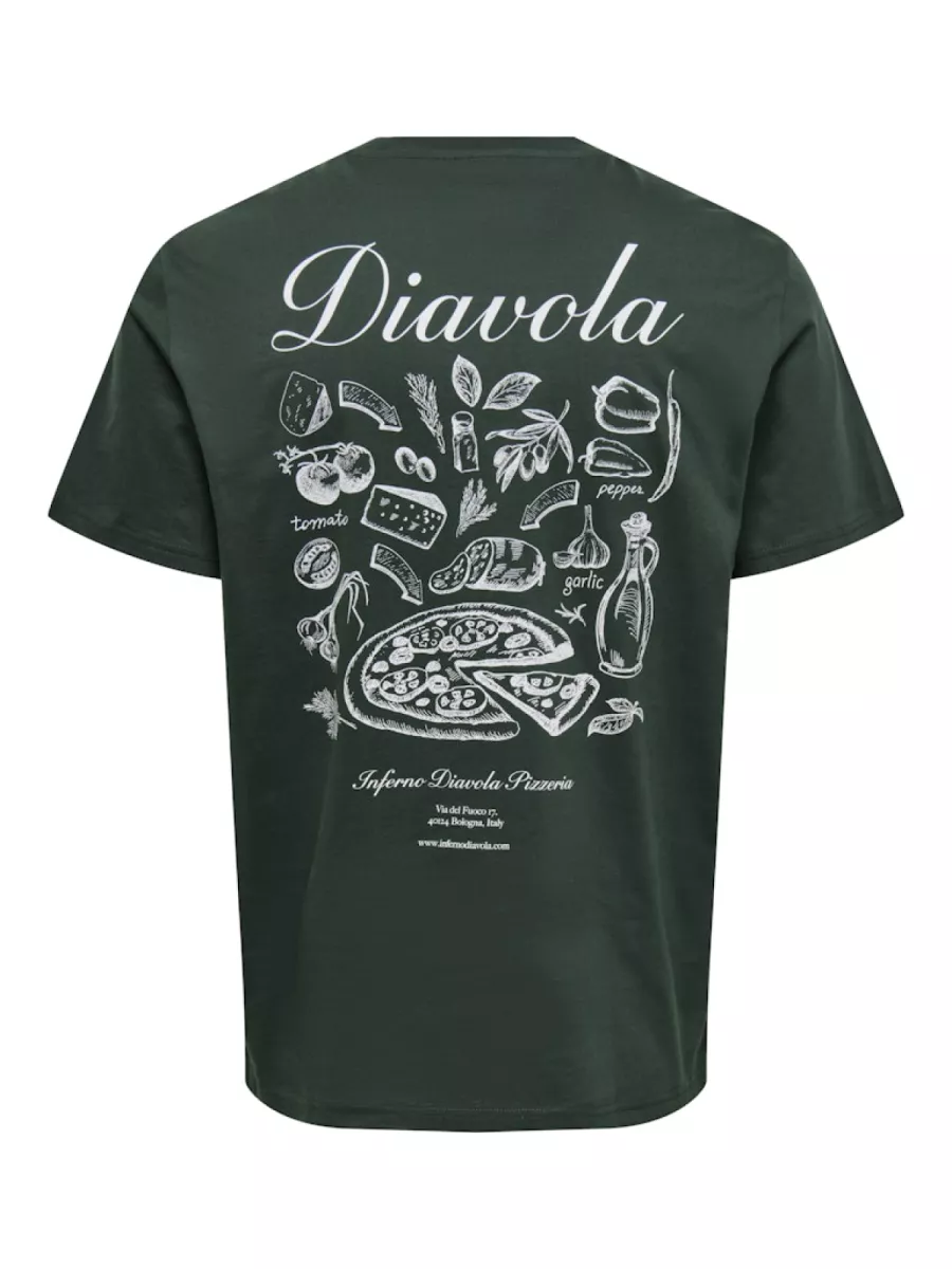 SONS-ONSFRED OSTERIA RLX SS TEE-22035536-Darkest spruce-DONKER GROEN