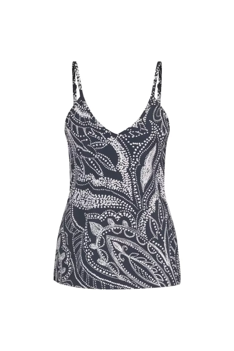 STUDIO ANNELOES-Brynn summer dot singlet-13025-6917 dark blue/ecru-DONKER BLAUW