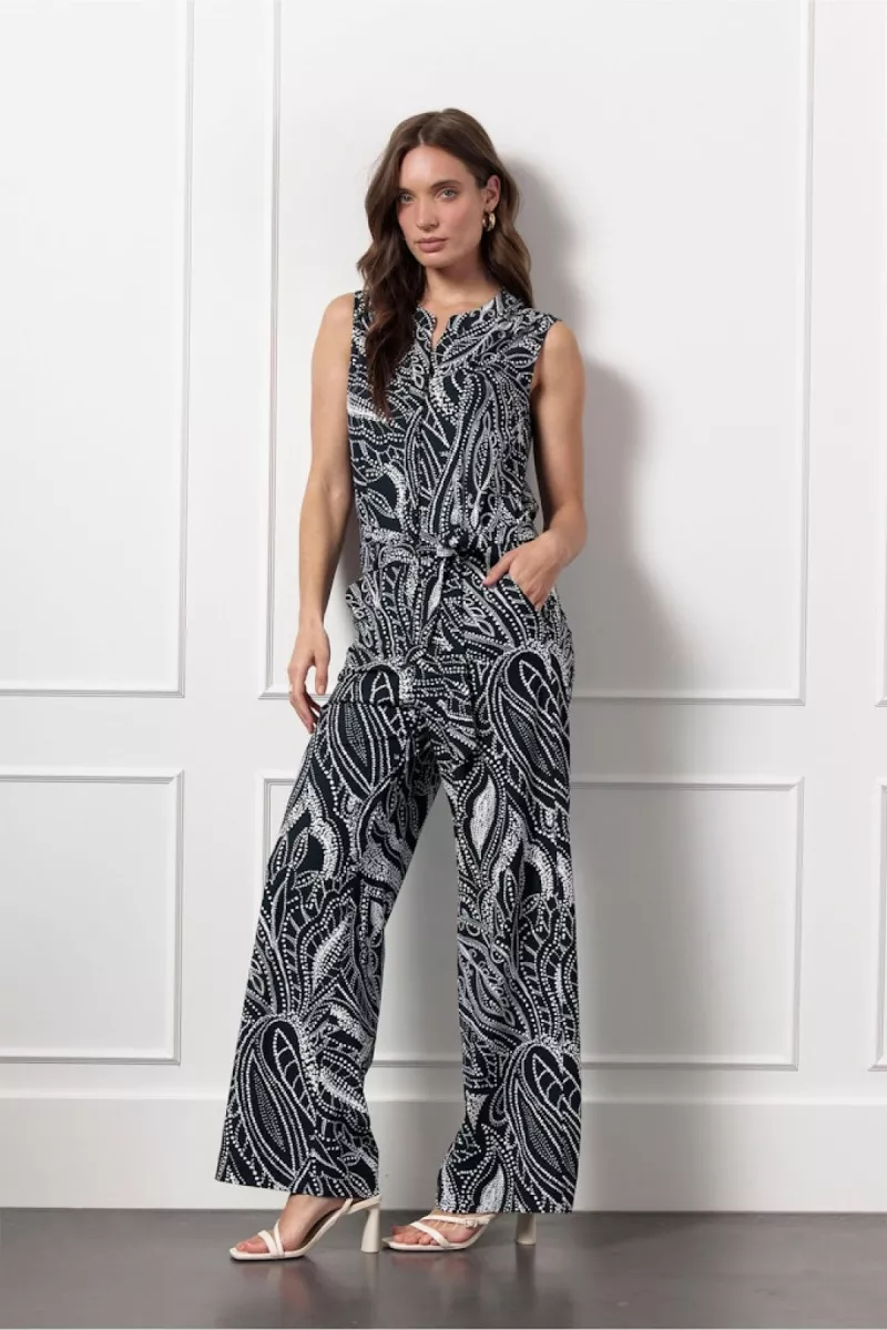 STUDIO ANNELOES-Ellis summer dot jumpsuit-13022-6917 dark blue/ecru-DONKER BLAUW