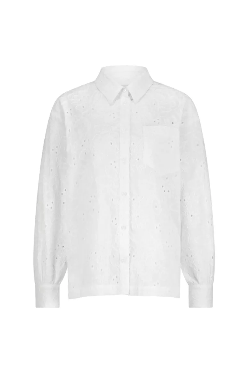 STUDIO ANNELOES-Jitte broderie blouse-12992-1100 off white-OFF WHITE