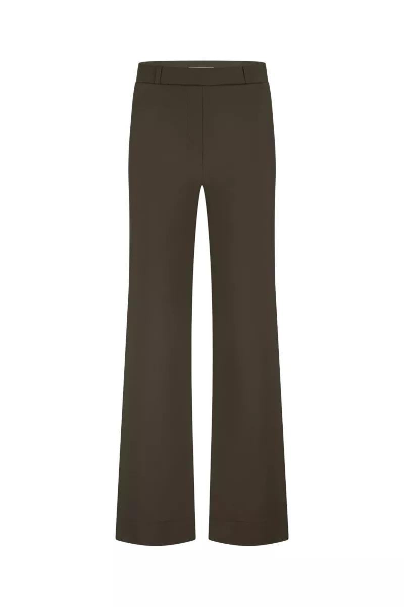 STUDIO ANNELOES-Lexie bonded trousers-94801-8700 espresso-DONKER BRUIN