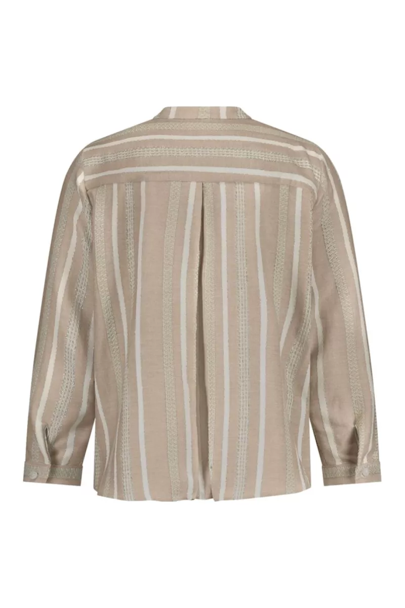 STUDIO ANNELOES-Lieve gold stripe top-12994-2200 latte-CAFE