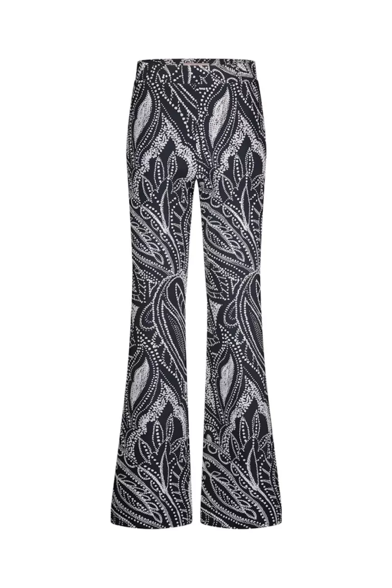 STUDIO ANNELOES-Marilon summer dot trousers-13024-6917 dark blue/ecru-DONKER BLAUW
