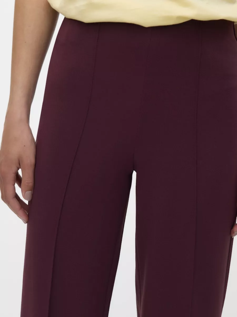 VERO MODA-VMBECKY HW WIDE PULL ON PANT NOOS-10257168-Winetasting-BORDEAUX