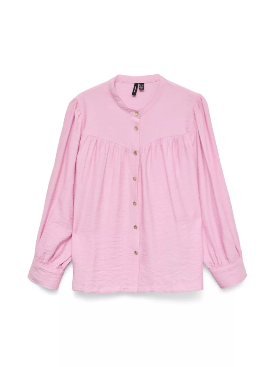 VERO MODA-VMBENEDICT 7/8 SLEEVE SHIRT EXP-10345090-Pale Banana-GEEL