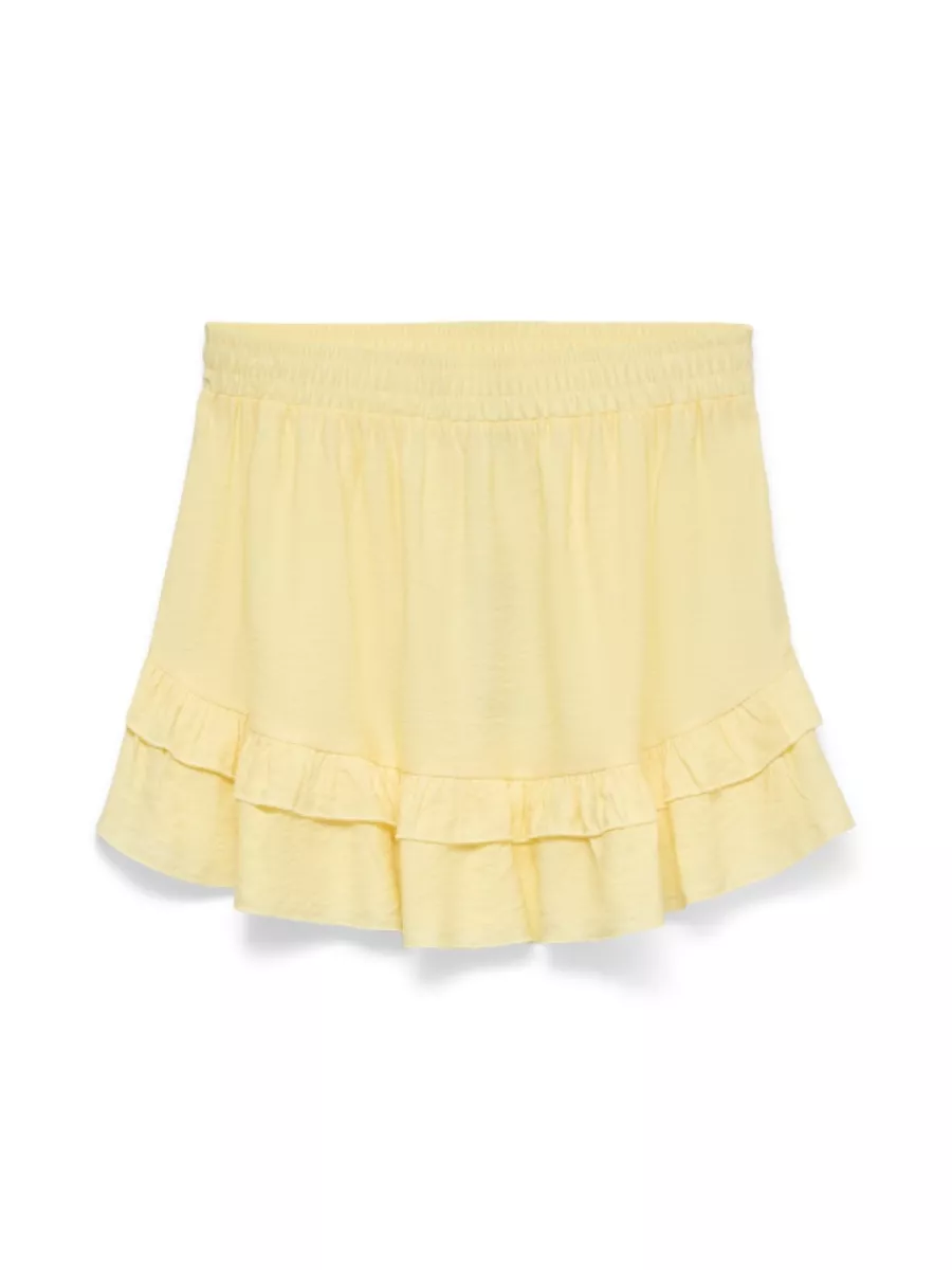 VERO MODA-VMBENEDICT NW SHORT FRILL SKIRT EXP-10345091-Pale Banana-GEEL
