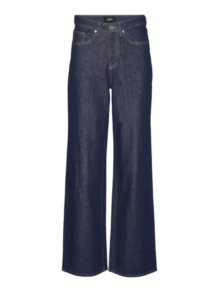 VERO MODA-VMTESSA HR WIDE JEANS RA369 GA NOOS-10297608-Dark Blue Denim-JEANS