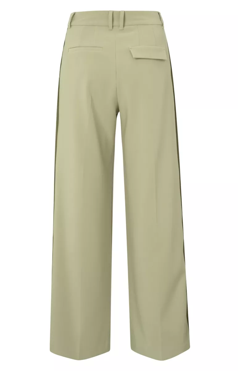 YAYA-Broek met streepdetail; Polyester/Viscose/Elastane-01-301188-504-99980-GROEN