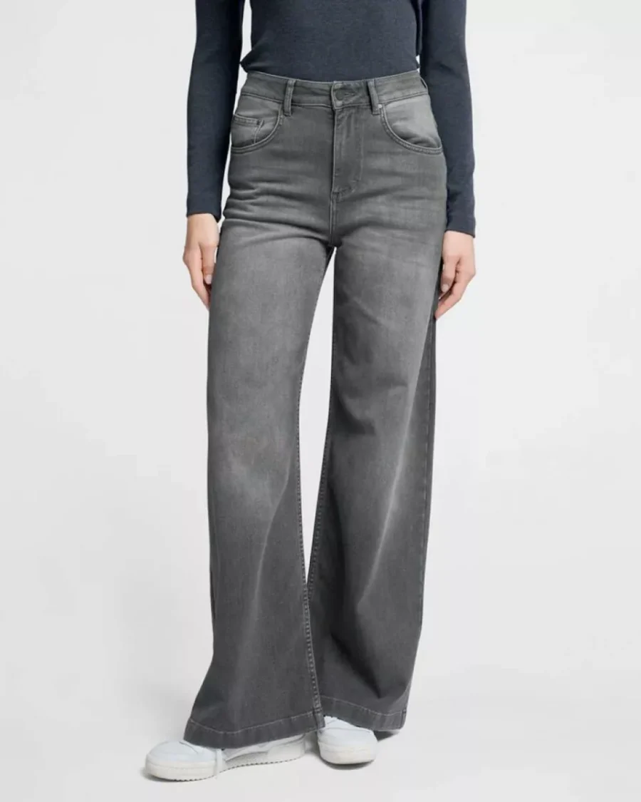 YAYA-Grijze jeans - L32; Cotton/Polyester/Elastane-01-311124-99260-GRIJS