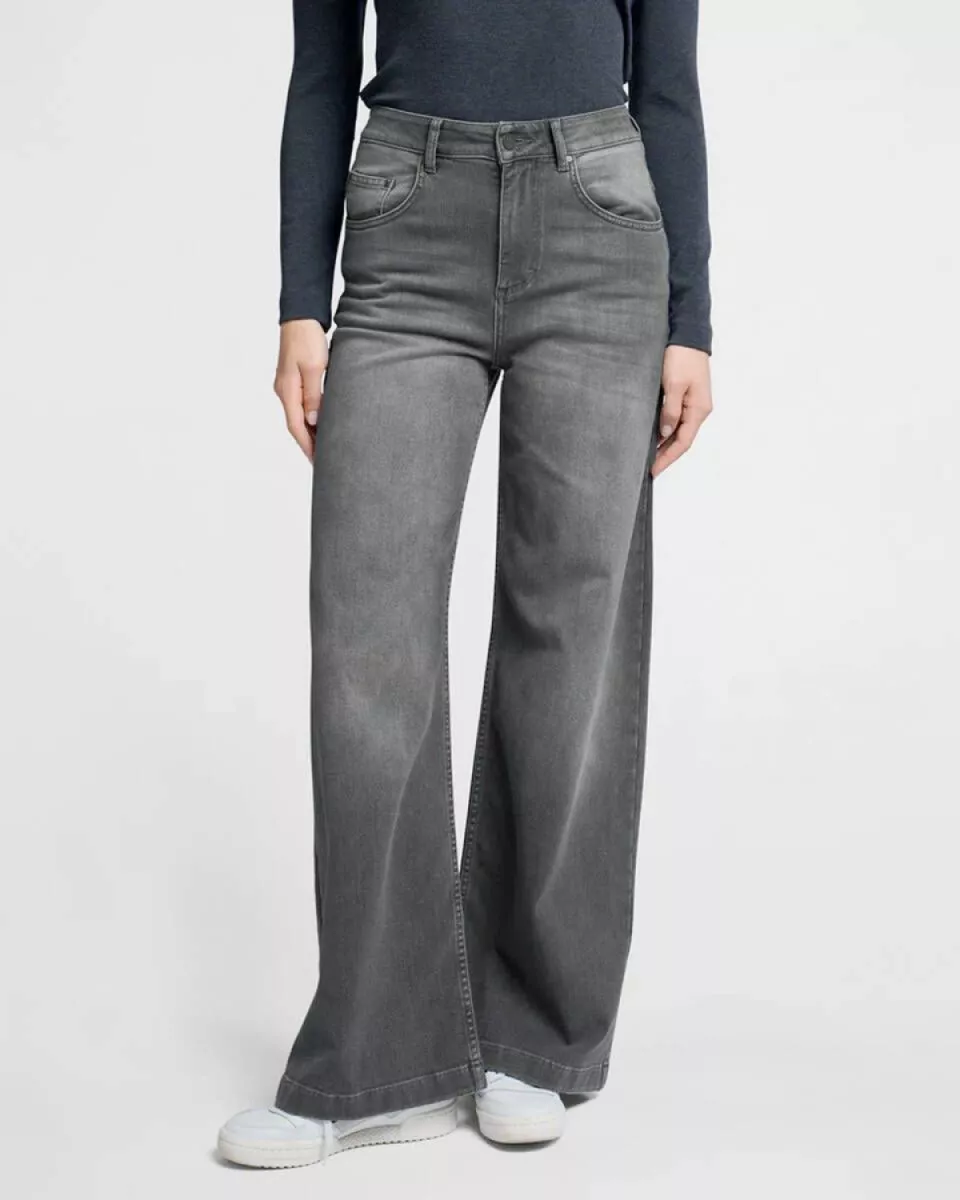 YAYA-Grijze jeans - L32; Cotton/Polyester/Elastane-01-311124-99260-GRIJS