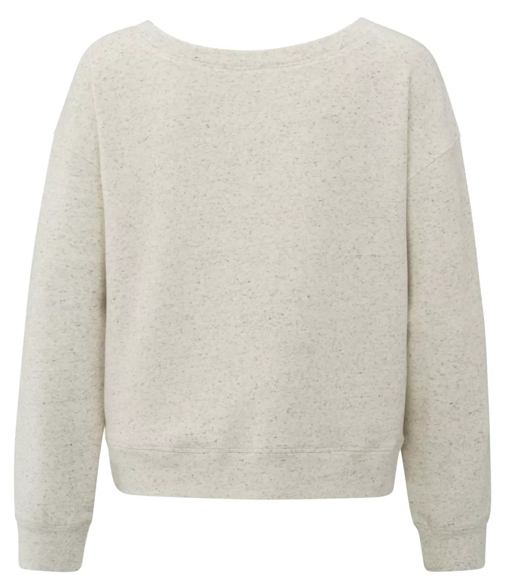 YAYA-Melange sweatshirt; Cotton/Elastane-01-109090-507-996912-CREME
