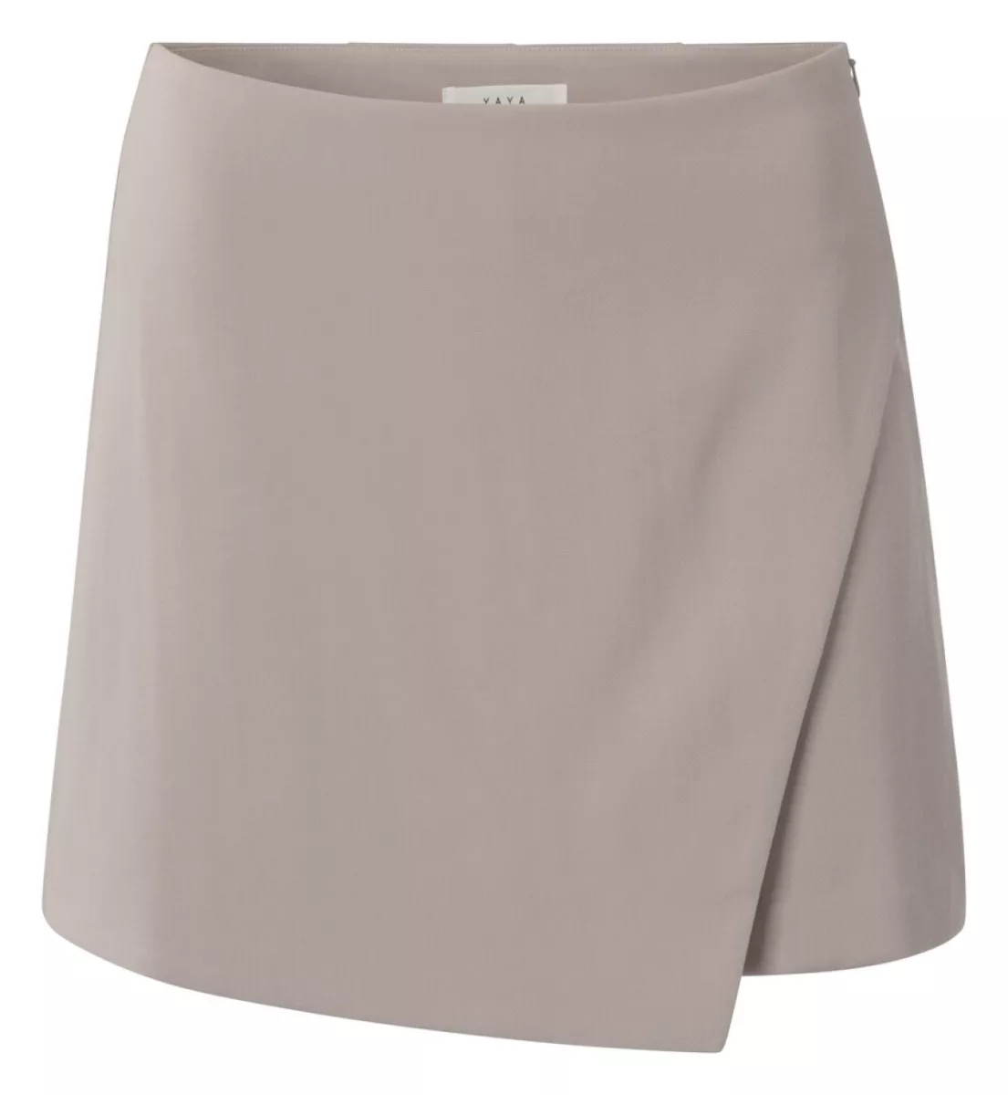 YAYA-Mini skort with wrap-over; Polyester/Viscose/Elastane; 99951-01-401077-507-99951-GRIJS