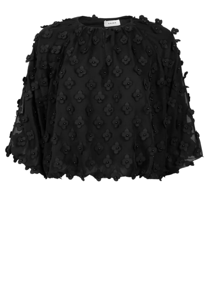Aaiko-Pes 508-Delany flower-000900 Black-ZWART