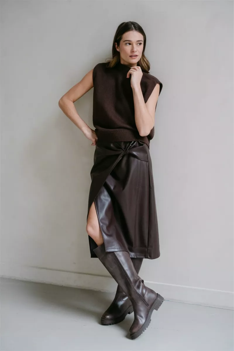 Aimee The Label-Skirt-Maxime-Brown-BRUIN
