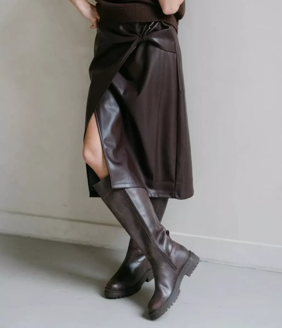 Aimee The Label-Skirt-Maxime-Brown-BRUIN