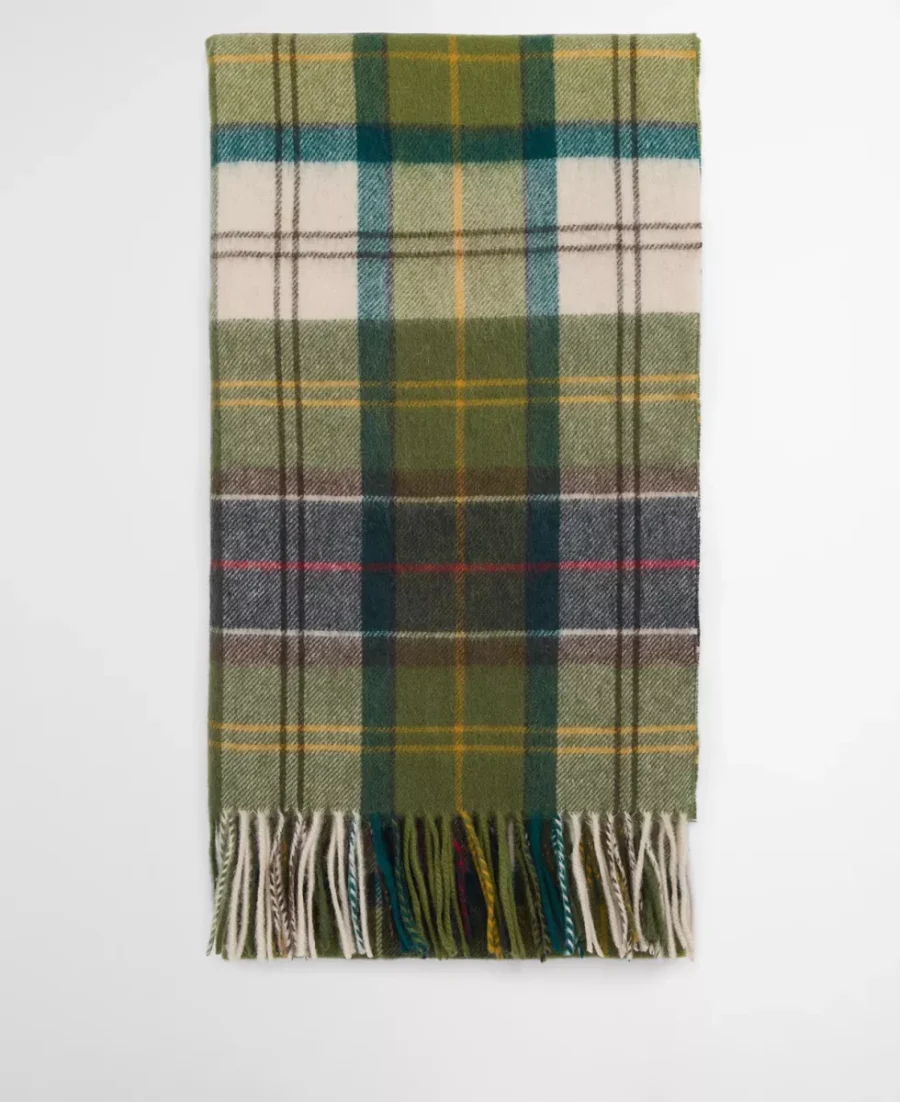 Barbour-Shawl-LSC0483-BK 11 Black/Olive-OLIJF