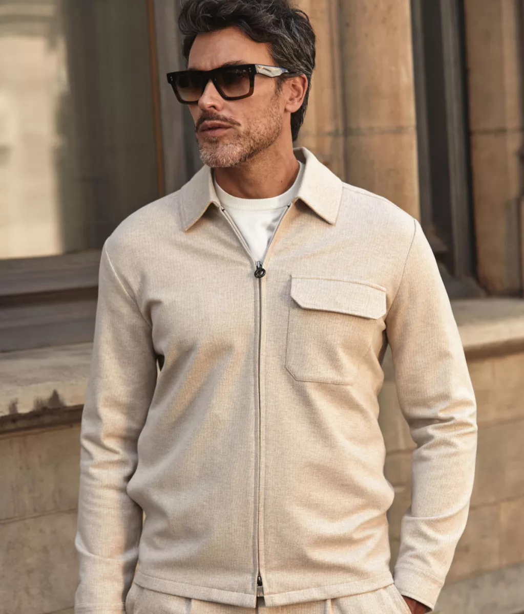 BLUE INDUSTRY-Blue industry shirtjacket-ELBAW25-M8- Sand-ZAND