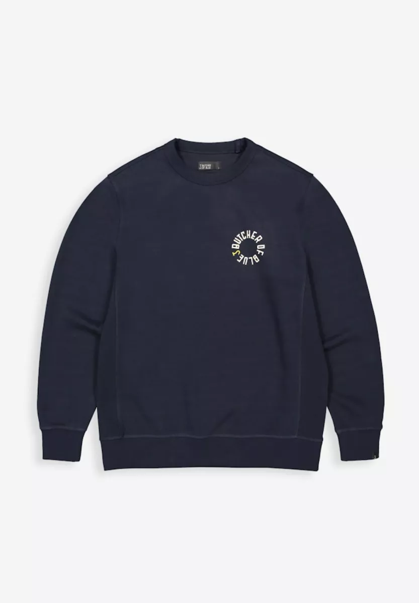 BUTCHER OF BLUE-Army Circle Crew-M2523013-890 alaska blue-DONKER BLAUW