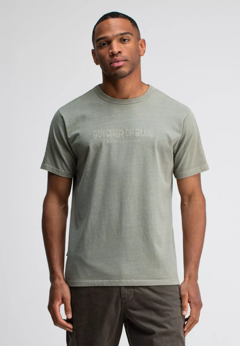 BUTCHER OF BLUE-Army Corp Lock Tee-M2522008-756 granite gree-LEGERGROEN