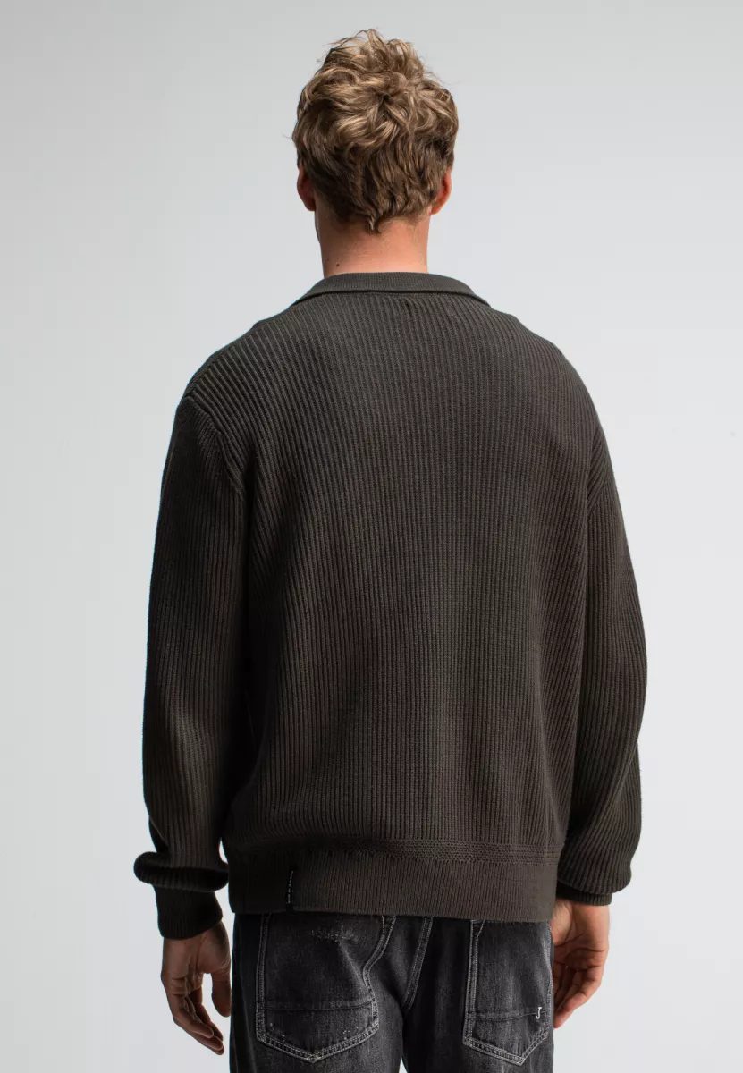 BUTCHER OF BLUE-Galway polo LS-M2516026-696 mocha brown-BRUIN