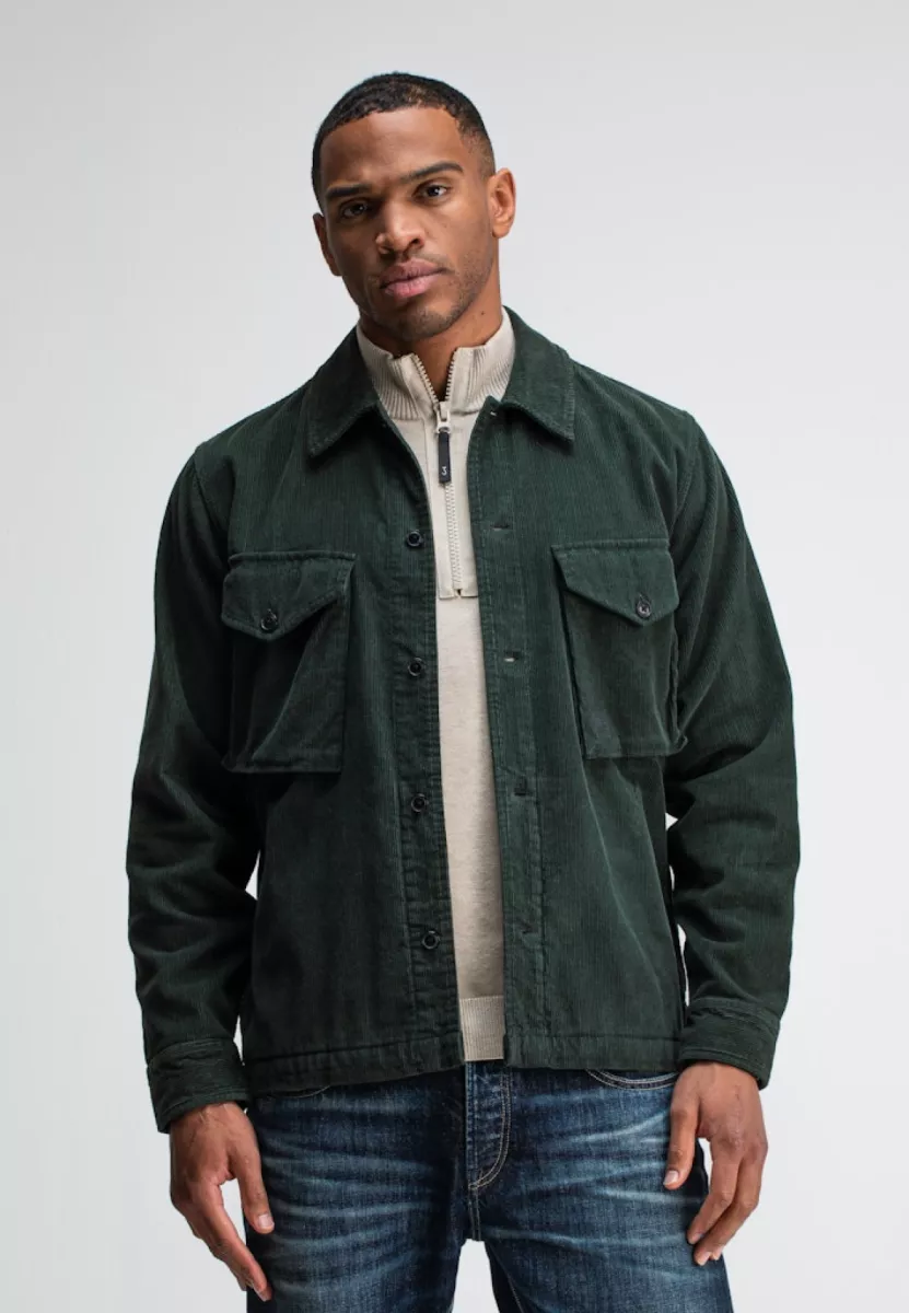 BUTCHER OF BLUE-Patsy Cord Overshirt-M2524025-754 conda green-LEGERGROEN