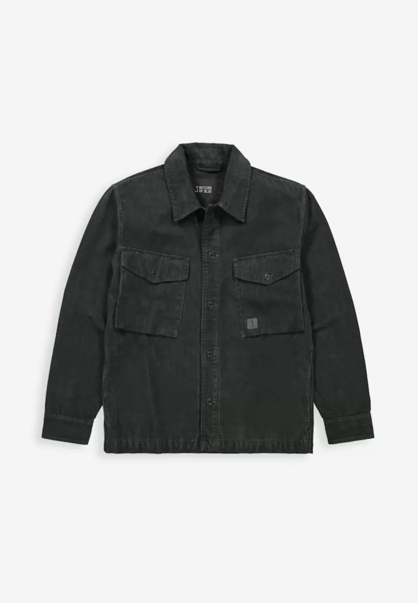 BUTCHER OF BLUE-Patsy Cord Overshirt-M2524025-754 conda green-LEGERGROEN