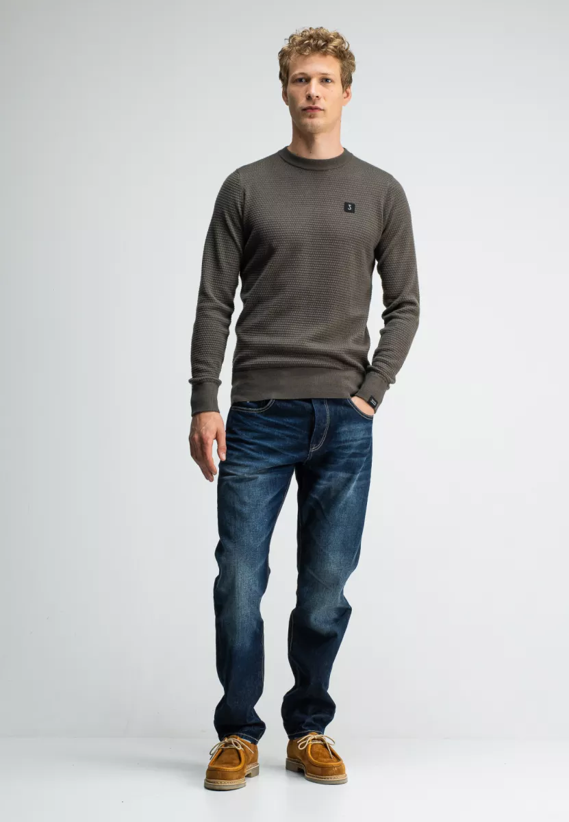 BUTCHER OF BLUE-Structure crew-M2526002-696 mocha brown-BRUIN