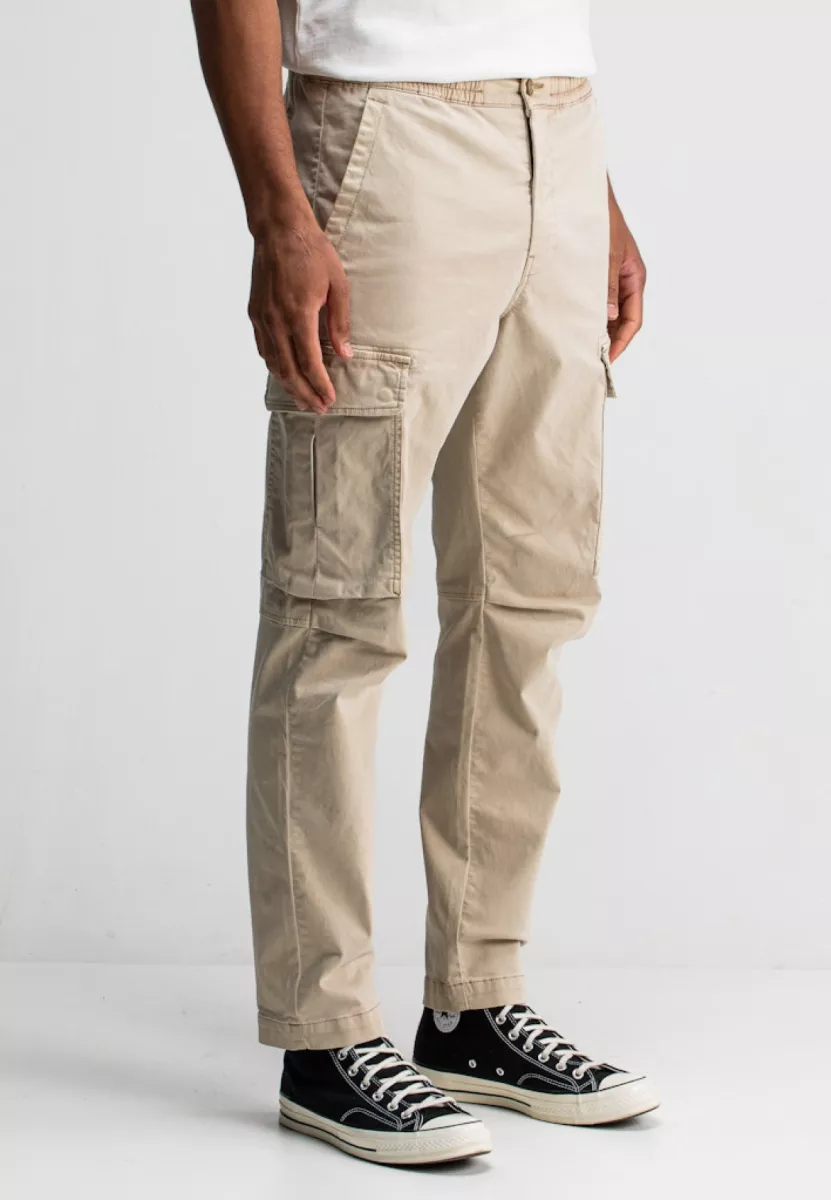 BUTCHER OF BLUE-Tristan Slim Sateen Cargo-M2521000-618 beige grey-CREME