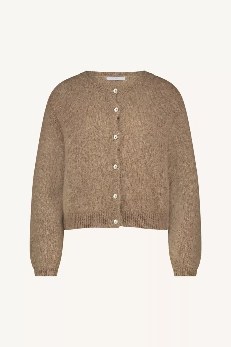 By-bar-Cleo Natural Cardigan-25514004-730 Biscuit-BRUIN