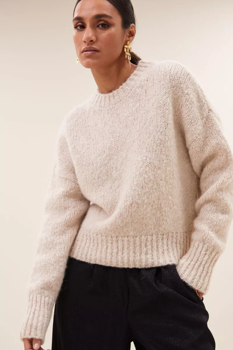By-bar-Sonny Bulky Pullover-25515015-018 Chalk-KRIJT