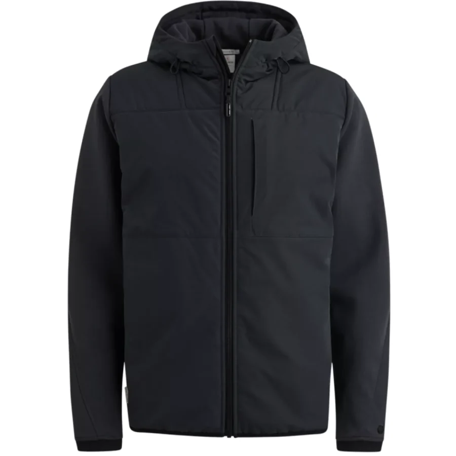 CAST IRON-Zip jacket interlock nylon-CSW2508433-5442 Sea storm-BLAUW