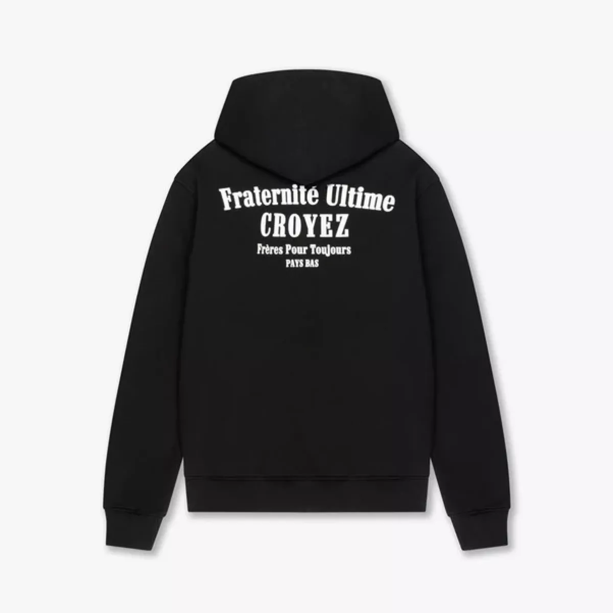Croyez-Croyez fraternite zip hoodie-CR1-FW25-03-2900 Black-ZWART