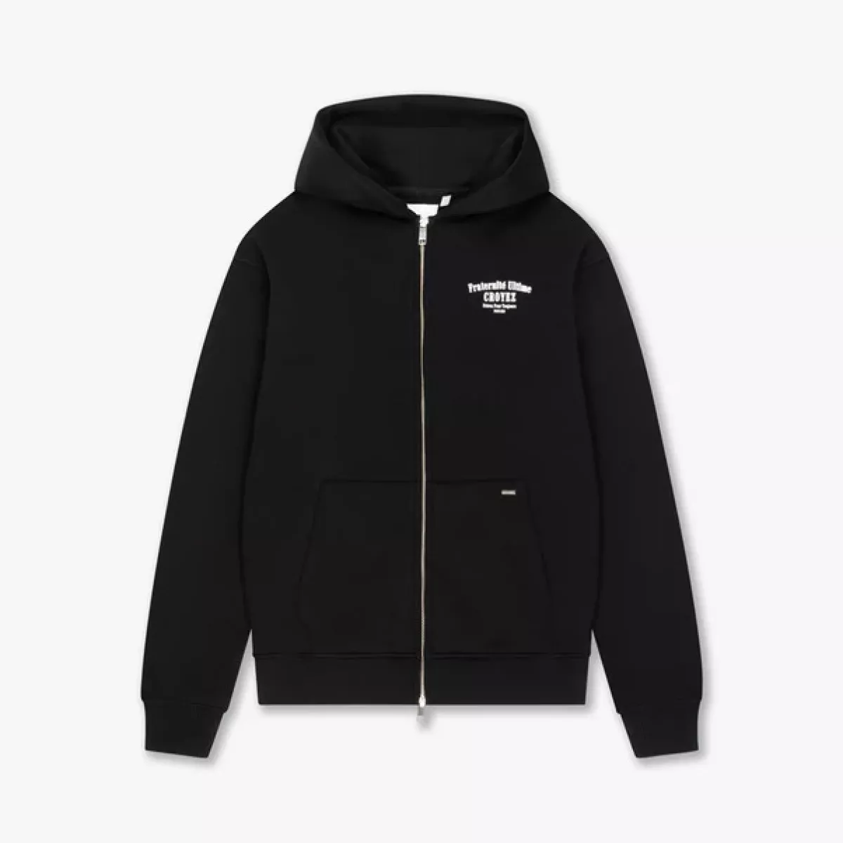 Croyez-Croyez fraternite zip hoodie-CR1-FW25-03-2900 Black-ZWART