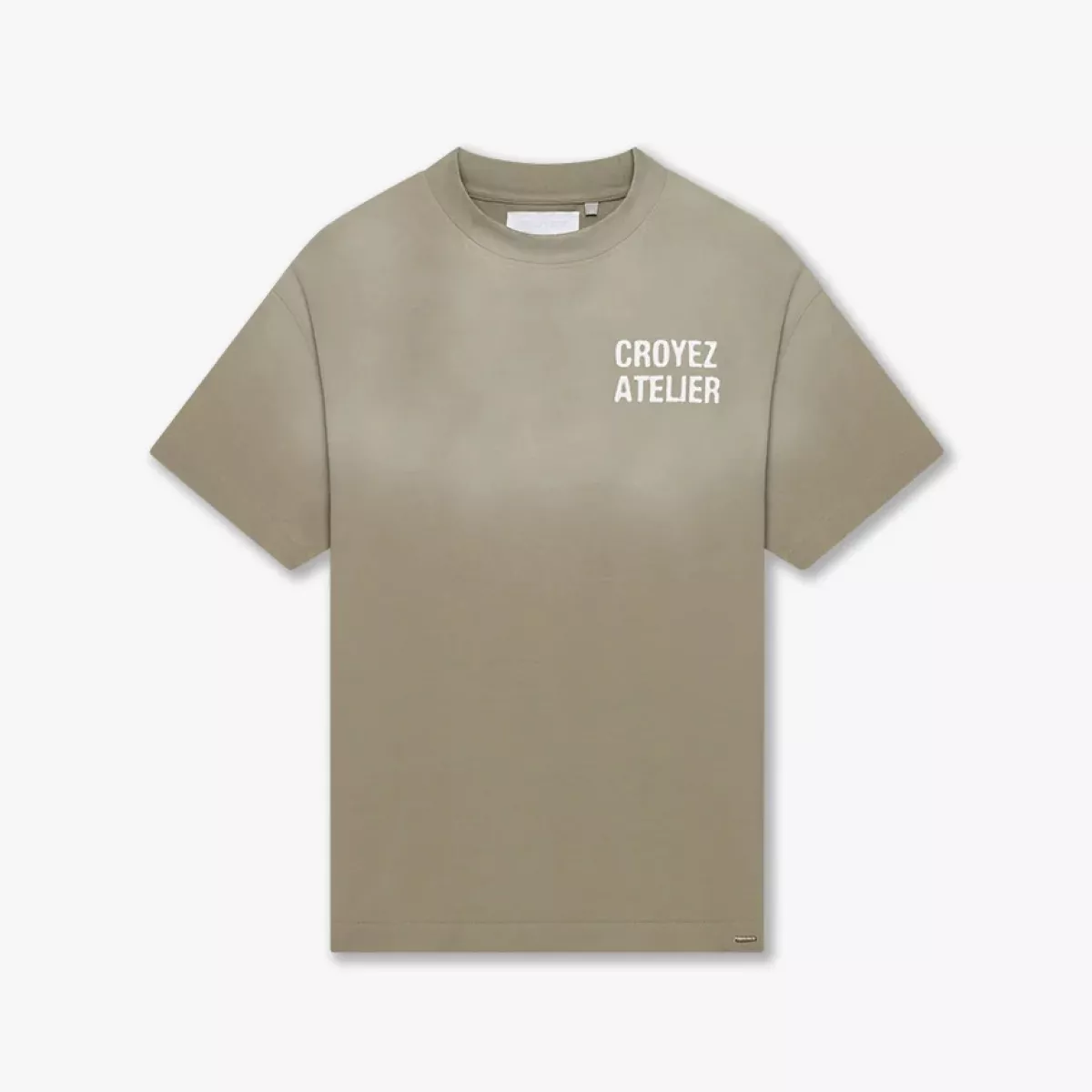 Croyez-Croyez sprayed atelier t-shirt-CR2-PF25-13-2401 Dusty olive-OLIJF