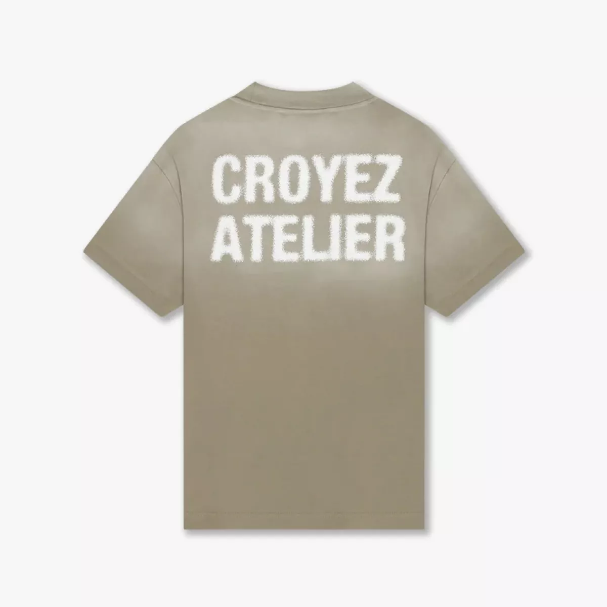 Croyez-Croyez sprayed atelier t-shirt-CR2-PF25-13-2401 Dusty olive-OLIJF