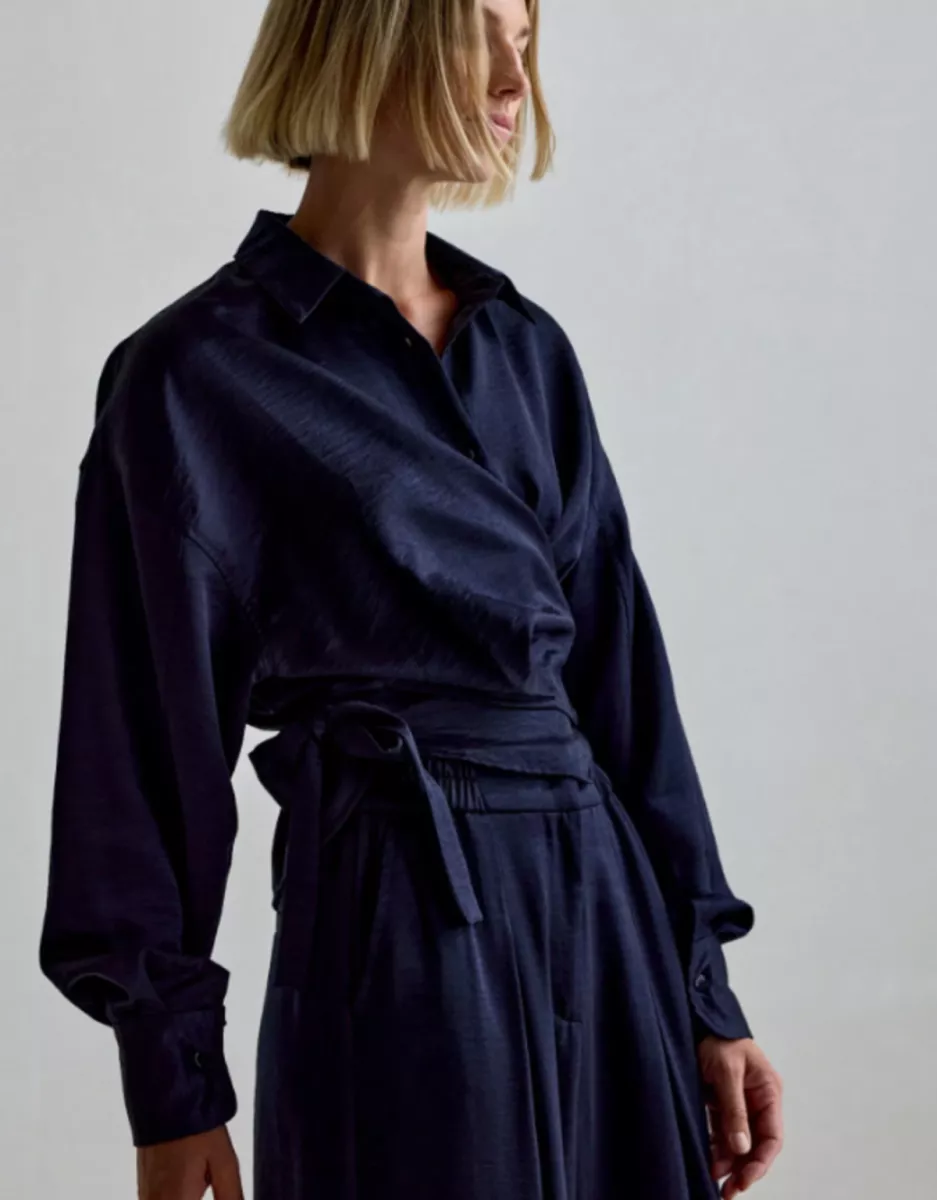 Femmes du Sud--Allison Satin-Navy-NAVY