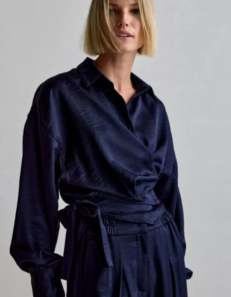 Femmes du Sud--Allison Satin-Navy-NAVY
