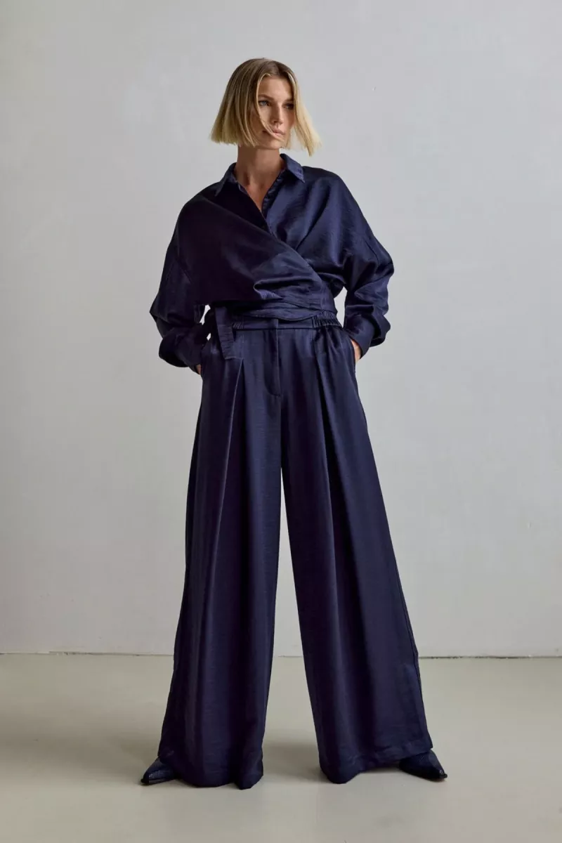 Femmes du Sud--Odila Satin-Navy-NAVY