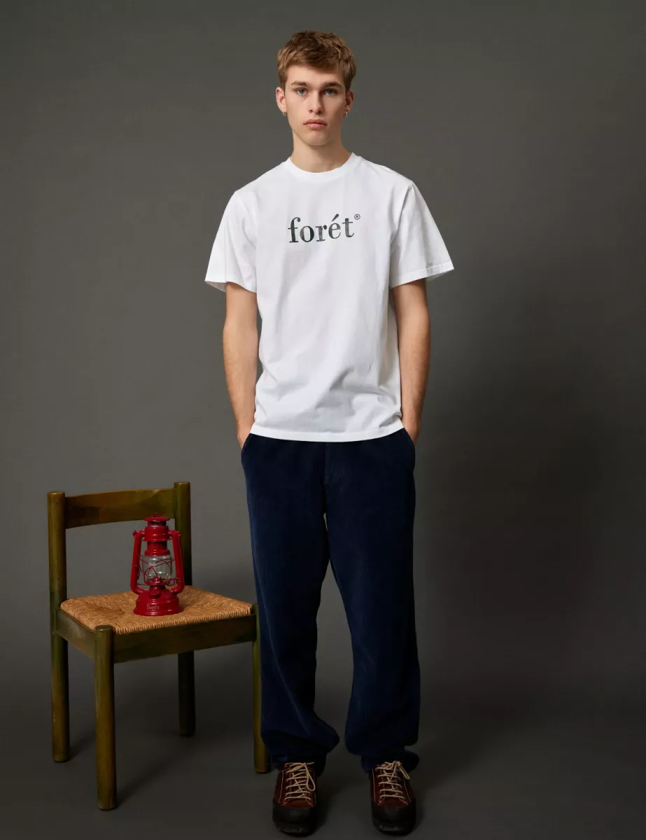 Foret-Amber t-shirt-F4082-White dark green-WIT