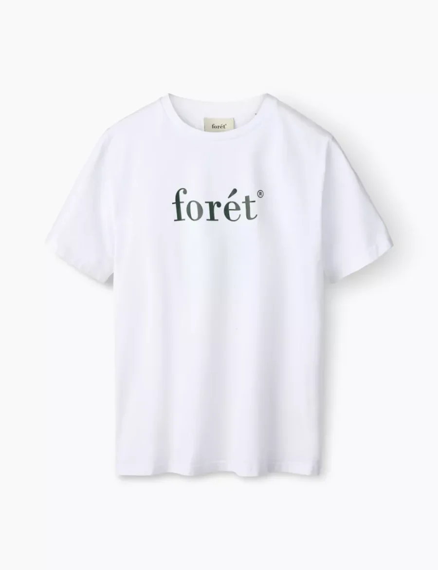 Foret-Amber t-shirt-F4082-White dark green-WIT