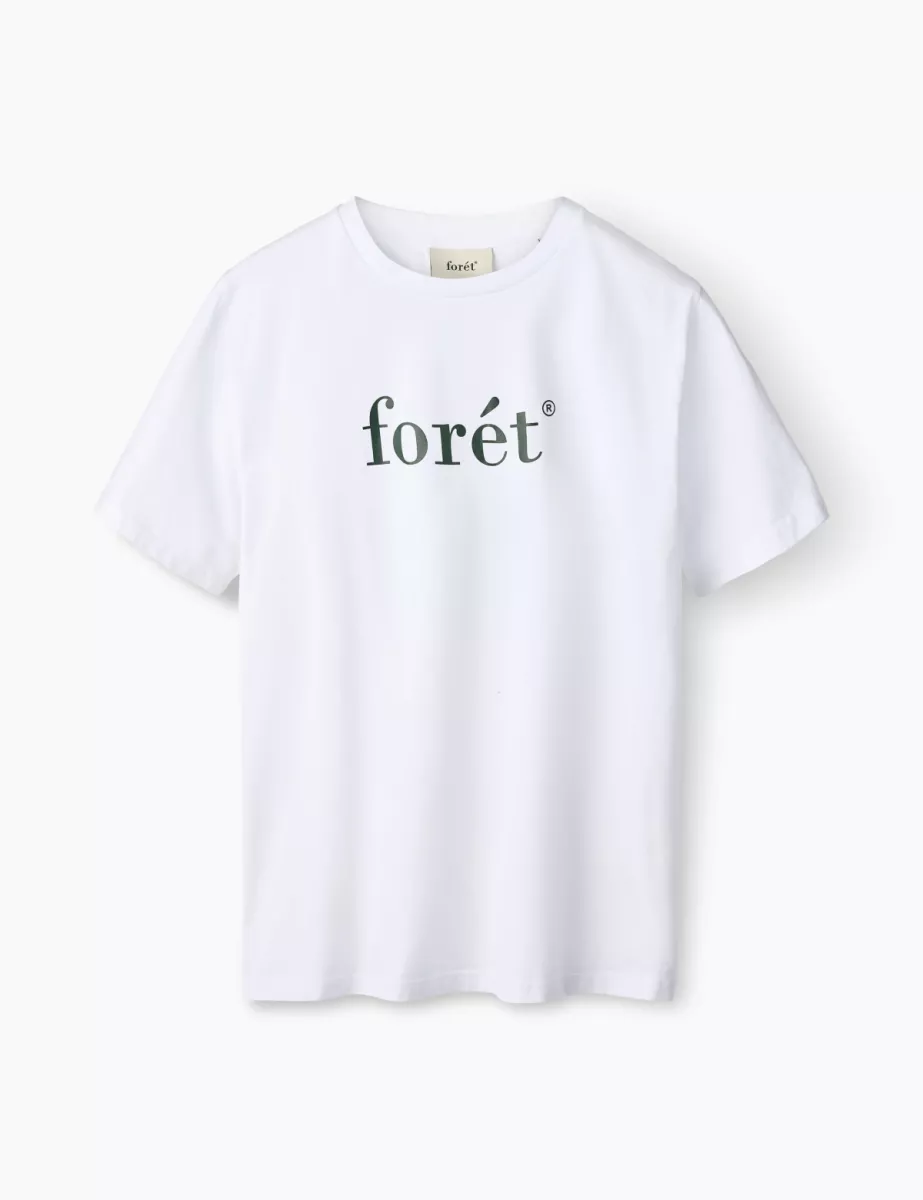 Foret-Amber t-shirt-F4082-White dark green-WIT