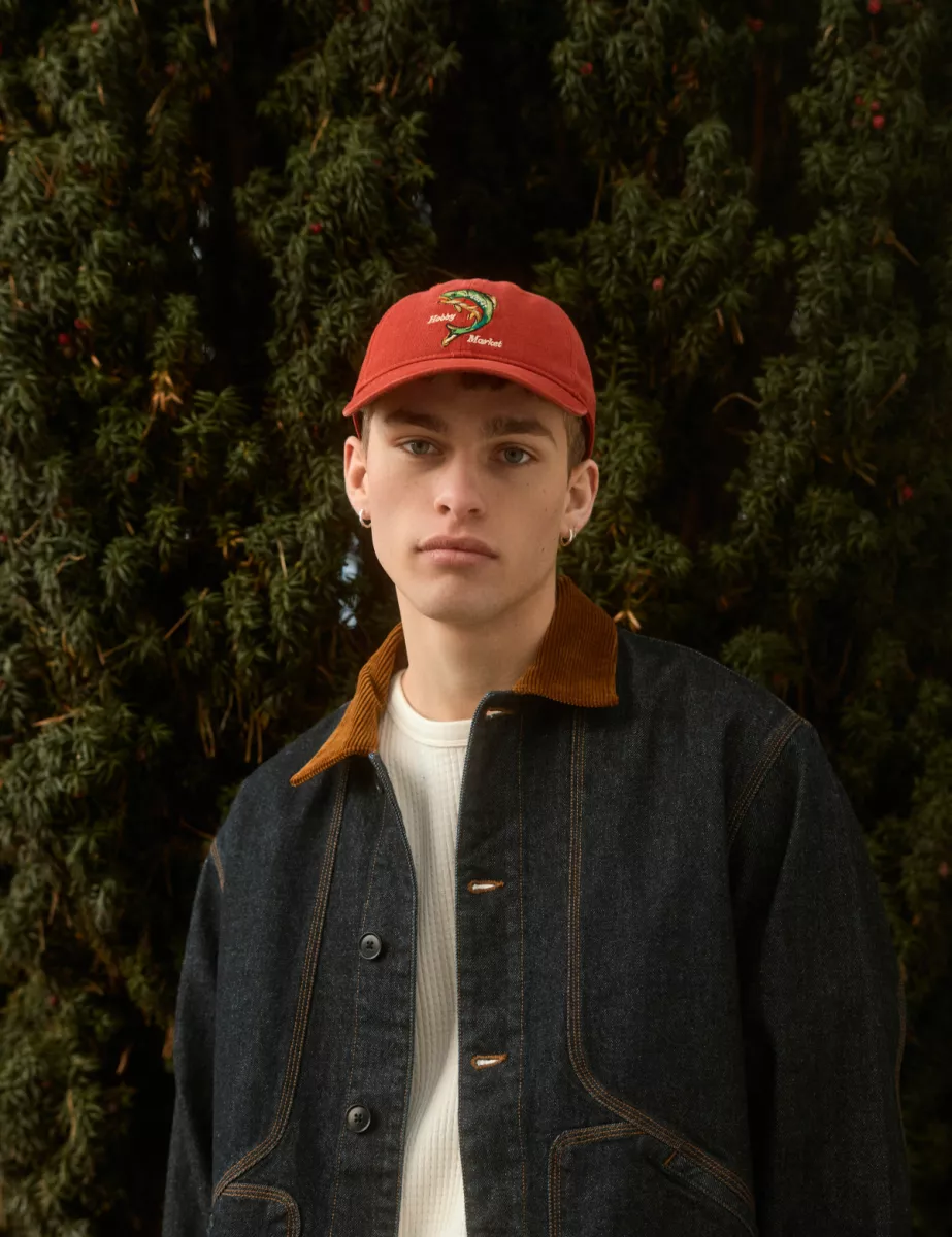 Foret-Catch washed cap-F7063-Red-ROOD